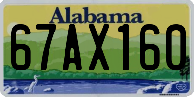 AL license plate 67AX160