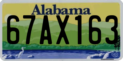 AL license plate 67AX163