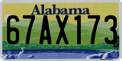 AL license plate 67AX173