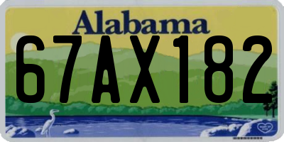 AL license plate 67AX182