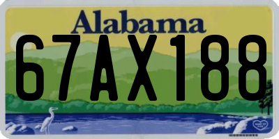AL license plate 67AX188