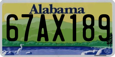 AL license plate 67AX189