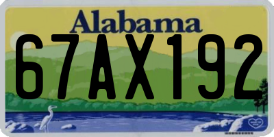 AL license plate 67AX192