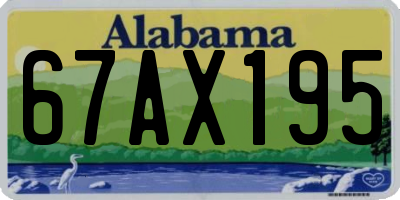 AL license plate 67AX195