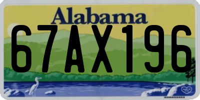 AL license plate 67AX196
