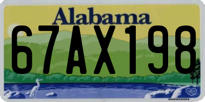 AL license plate 67AX198