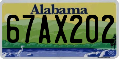 AL license plate 67AX202