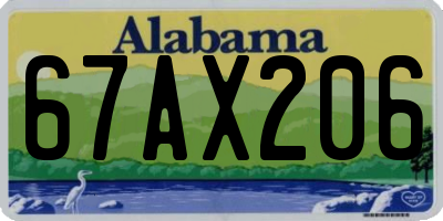 AL license plate 67AX206