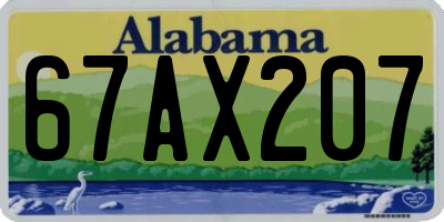 AL license plate 67AX207