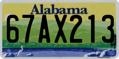 AL license plate 67AX213