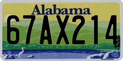 AL license plate 67AX214