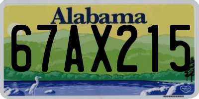 AL license plate 67AX215
