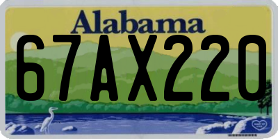 AL license plate 67AX220