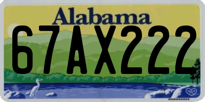 AL license plate 67AX222