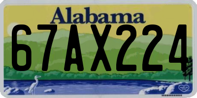 AL license plate 67AX224