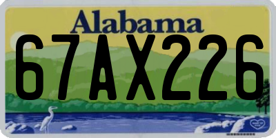 AL license plate 67AX226