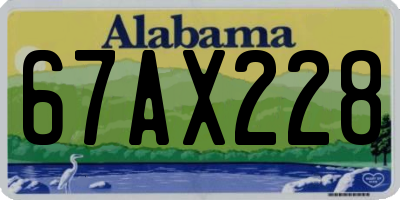 AL license plate 67AX228