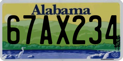 AL license plate 67AX234
