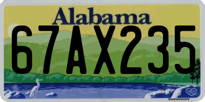 AL license plate 67AX235