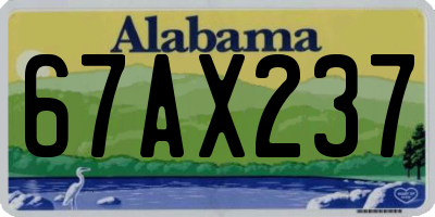 AL license plate 67AX237