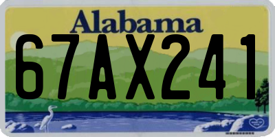 AL license plate 67AX241