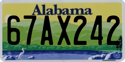 AL license plate 67AX242