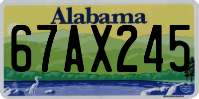 AL license plate 67AX245