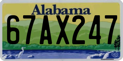 AL license plate 67AX247