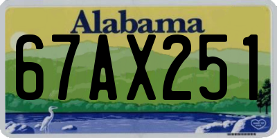 AL license plate 67AX251