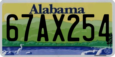 AL license plate 67AX254