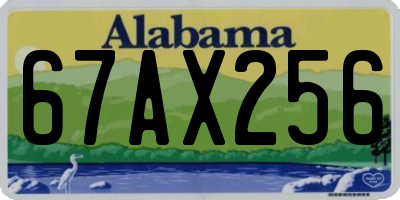 AL license plate 67AX256