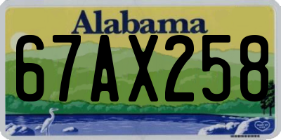 AL license plate 67AX258