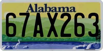 AL license plate 67AX263