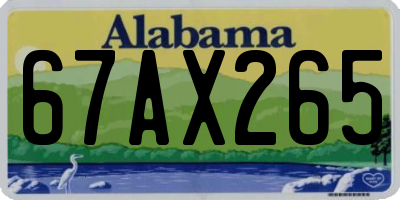 AL license plate 67AX265