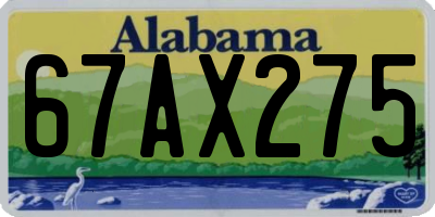 AL license plate 67AX275