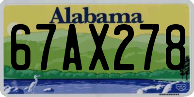 AL license plate 67AX278