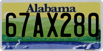 AL license plate 67AX280