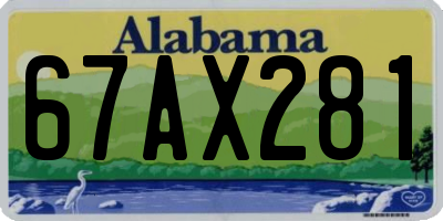 AL license plate 67AX281