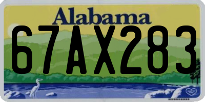 AL license plate 67AX283