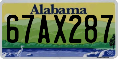 AL license plate 67AX287