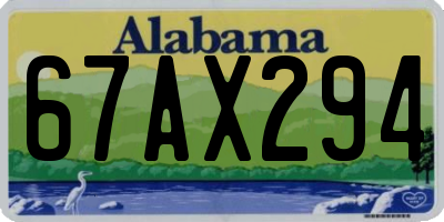 AL license plate 67AX294