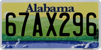 AL license plate 67AX296