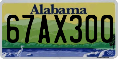 AL license plate 67AX300