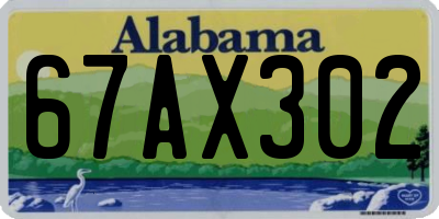 AL license plate 67AX302