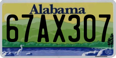 AL license plate 67AX307