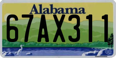 AL license plate 67AX311