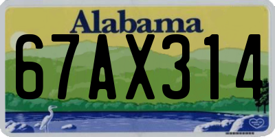 AL license plate 67AX314