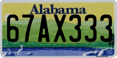 AL license plate 67AX333