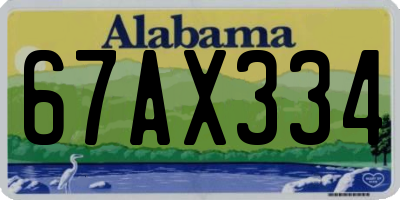 AL license plate 67AX334