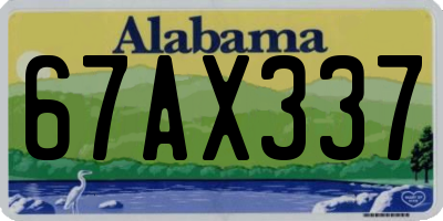AL license plate 67AX337